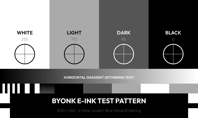 Grayscale test showing 4 levels
