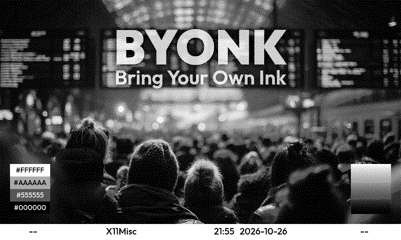 Bitmap font demo - X11Misc